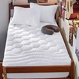 Bedsure Twin XL Mattress Pad - Soft Mattress Topper for College Dorm Room Essentials, Extra Long Twin Quilted Fitted Bed Cover Protector with 8-21 Inches Deep Pocket, Washable, White, 39x80 Inches