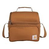 Carhartt Camping Cooler, Worksite Lunchbox, Soft Shell Lunch Bag for Construction Sites, Work and Everyday Use, Brown
