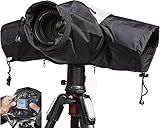 WANBY Waterproof Camera Rain Cover Professional Soft Black Camera Rain Covers for All DSLR SLR Cameras
