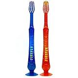Firefly Light-Up Timer Kids Toothbrush with Suction Cup, Soft - 2 Count (Pack of 1), Assorted