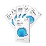 Dr.Jart+ Dermask Vital Hydra Solution Glow Korean Face Mask with Hyaluronic Acid for Glass Skin | Sheet Mask | Korean Skin Care, 5 Pack