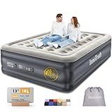 InnoTruth Air Mattress Queen with Built in Pump, Inflatable Mattress Blow up Mattress, Family Choice Award Winner, 18" Colchones Inflables Foldable Air Bed for Guest & Home, Ideal for Camping, 650lbs