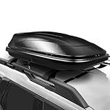 Heavy Duty Rooftop Cargo Carrier ABS Lockable Car Roof Rack Cargo Carrier, Capacity 110 LBS, 53 X 34 X 15 Inches, Black