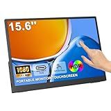 IBW 15.6" Portable Monitor Touchscreen, 1080P FHD IPS Travel Monitor with Tempered Glass, 10-Point Touch, Dual Speakers & Kickstand, USB-C HDMI External Monitor for Laptop MacBook Phone PS5 Switch
