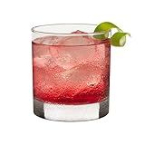 Libbey 917CD Heavy Base Rocks Glasses Set of 12, Rocks Glass Cups with Simple Lines, Elegant Old Fashioned Glass Set for Whiskey, Cocktails and More