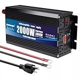 Cantonape 2000W Sump Pump Backup Battery System, Automatic Switching to Battery Inverter Power, Professional Backup System in Case of Power Failure, Pure Sine Wave Output