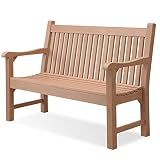 Psilvam 2-Person Outdoor Bench with 700 Lbs Weight Capacity, Teak