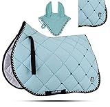 GLP Numnah Horse Saddle Pad with Matching Ear Bonnet (Ship from USA)… (Full, Mint)