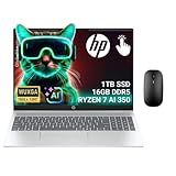HP Omnibook 5 16" AI Laptop - AMD Ryzen AI 7 350 - Copilot+ PC - 2K (1920 x 1200) Touchscreen - 16GB Memory - 1TB SSD - Windows 11 Home