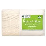 ORGANIC TEXTILES Natural Latex Bed Pillow with GOTS Certified Organic Cotton Cover - (Standard, Medium) - Pack of 1