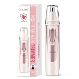 Ear and Nose Hair Trimmer Clipper - 2026 Professional Painless Eyebrow & Facial Hair Trimmer for Men Women, Battery-Operated Trimmer with IPX7 Waterproof, Dual Edge Blades for Easy Cleansing Rose Pink