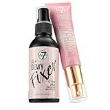 W7 The Fixer Glow Set - Makeup Primer & Setting Spray Duo for Radiant, Dewy Finish - Golden Sheer Coverage, Lightweight & Non-Sticky