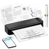 Portable Printers Wireless for Travel, Inkless Thermal Printer, Bluetooth Mobile Compact Printer Support 8.5" X 11" US Letter & A4 Size, Compatible with iPhone Android Laptop for Home Car Office