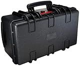 Amazon Basics Hard Camera Case with Wheels, Large, Black, Solid, 22"L x 14"W x 9.8"H