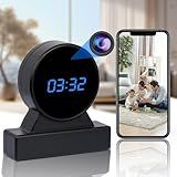 HiSpyCam Full HD 1080P Nanny Cam Clock - Compact WiFi Surveillance Camera for Indoor Use - Discreet Design with Night Vision for Home Security