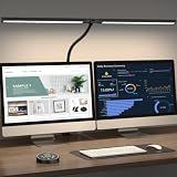 Pzloz Led Desk Lamp for Office Home - Eye Caring Architect lamp with Clamp,Dual Screen Computer Monitor Work Smart Light: 24W 5 Color Flexible Adjustable Lighting Table Lamp for Study Drafting
