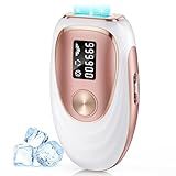 Oreeth IPL Laser Hair Removal Device for Women & Men - Home 45°F Ice-Cooling Contact for Painless & Long-Lasting Results, 86% Hair Reduction in 3 Weeks for Full Body & Bikini Line, Gold