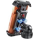 LOXP Anti-Shake Motorcycle Phone Mount - 2026 Dual Vibration Dampener, Universal Bike Phone Holder for iPhone 17/16/15/14/13 Series & Android 4.7-7”, Handlebar Mount for Bicycle/Motorbike/Scooter