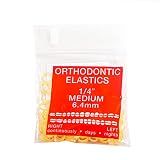 JMU Orthodontic Elastics 1/4 Medium, 100 Pack Intraoral Dental Rubber Bands