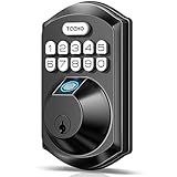 TEEHO TE002 Fingerprint Door Lock - Keyless Entry Door Lock - Electronic Keypad Deadbolt - Smart Locks for Front Door - Auto Lock - Easy Installation - Matte Black