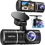 Dash Cam Front and Rear, 1080P Dash Camera for Cars, 3 Channel Car Camera Front Rear and Inside with 32GB Card, Loop Recording, Night Vision, HDR, 24Hr Parking, G-Sensor pcs