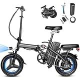 APYEAR Electric Bike for Adults, Ebike, Electric Bicycle with 576WH Removable Battery,14"/20" Folding Ebike, 20MPH,20+ Miles(MAX),500W High Motor,Multi-Shock Absorption,UL 2849,Commuting Mini E Bikes