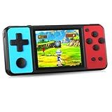 Beico 32 Bit Kids Handheld Games Preloaded 139 Video Games,Portable Electronic Toys with 3.0" IPS Screen Rechargeable Battery,Gaming System Birthday Gifts for Boys Girls Ages 4-12 (Blue-Red)