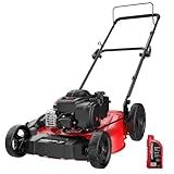 PowerSmart 21" Push Lawn Mower, B&S 125cc Engine, 2-in-1 Mulching and Side Discharge, Lightweight, Easy Assembly, Cordless Push Lawn Mowers for Garden Yard