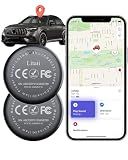 GPS Tracker for Vehicles,2 Year Battery Life,GPS Tracker,2pcs Black Hidden Magnetic case,Trackers for Tracking Vehicle,2pcs GPS Tracker,Ultra-Slim,No Monthly Fee for Android and iPhone,IP68