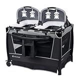 Baby Trend Retreat Nursery Center with Two Removable Rock A Bye Bassinets, Changing Table, Organizer, and Music Center with Nightlight, Quarry
