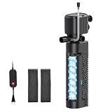 25W UV Aquarium Filter, 200 GPH Pump with Timer for 20-75 Gal Tanks