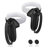 AMZDM Controller Grip for Oculus Quest 2 Accessories Grips Cover for VR Touch Controllers Covers Protector with Non-Slip Thumb Grips 1Pair Black