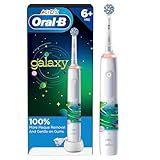 Oral-B Kids Electric Toothbrush with Coaching Pressure Sensor and Timer, Rechargeable Toothbrush with Brush Heads, Galaxy