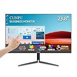 CUNPU 24 Inch Touchscreen Monitor, 10 Point Touch, FHD 1080P 75Hz IPS Screen, 100% SRGB, VESA Wall Mountable, Tilt Adjustment, VGA HDMI USB for PC, Laptop Business & Work Station, Warehouse