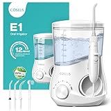 COSLUS Electric Water Flosser for Teeth: Professional Dental Pick for Orthodontic, Sensitive Gums, Braces - 12 Pressure Settings & ​​5 Multi-Functional Tips for Multiple Users, Home Use, White