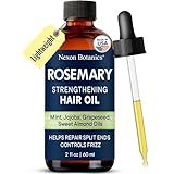 Rosemary Strengthening Hair Oil 2 fl oz - Lightweight Scalp Treatment for Hair Growth with Peppermint, Jojoba, Grapeseed, Sweet Almond & Vitamin E - Nexon Botanics