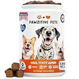 Dog Multivitamin Chews - Glucosamine Chondroitin Vitamin Chewables - 24 in 1 Dog Probiotic Treats for Skin, Joint, Bones, Liver - Immune Support Supplement with Vitamins & Minerals - All Breeds & Ages