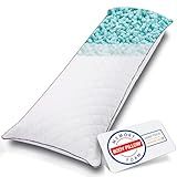 1 MIDDLE ONE Body Pillow, Memory Foam Body Pillows for Adults Sleeping, Long Pillow for Bed, Big Large Firm Full Body Pillow for Side Sleeper, 20x54 Inch, White
