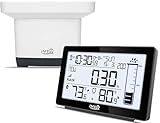 Wireless Rain Gauge Outdoor with Thermometer, High Accurate Digital Rain Gauges Outdoors Best Rated, Electronic Self-Emptying Remote Rain Collector, Freeze Proof Automatic Rain Measure Gauge for Yard