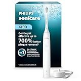 Philips Sonicare 4100 Series Electric Toothbrush - Sonic Toothbrush with Advanced Sonic Technology, Pressure Sensor, Two Intensity Settings, Smartimer & Quadpacer, White, Model HX3681/23
