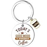 OWIGIU Klpoyu Coffee Lover Gifts for Women Men Coffee Keychain Accessories Coffees Gifts for Lovers Women Barista Gift Ideas Christmas Unique and Unusual Gift