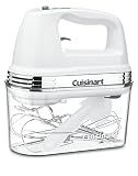 Cuisinart Power Advantage PLUS 9-Speed Hand Mixer, 220W-Motor Hand Blender Electric Mixer with 9 Speed Settings, Extra-Long Dishwasher-Safe Beaters, 3 Low Mixing Speeds, Storage Case, HM-90S, White