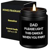 Homsolver Gifts for Dad, Fathers Day Christmas Birthday Dad Gifts from Daughter Son - Sandalwood Scented Candle (7OZ)