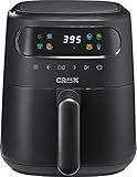 CRUX x Marshmello 3.0 QT Digital Air Fryer with TurboCrisp Technology, Touch Screen Temperature Control, Timer and Auto Shut-off, Fully Programmable, Silicone Cupcake Molds Included, Black