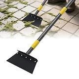 JAOTREL Heavy-Duty Garden Shovel 60inch All-Season Outdoor Tool with 4.3" Wide Blade, Rust-Proof Steel & Ergonomic Handle for Seniors (Weed Removal, Snow Scraper, Moss Cleaner)