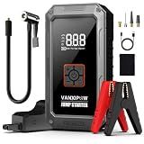 M1 7000A Car Battery Jump Starter with Air Compressor 150PSI (9.0 L Gas/8.0L Diesel), Portable Car Jump Starter Power Pack, Battery Charger 12V Jump Box with LED Light, Large LED Display, Power Bank