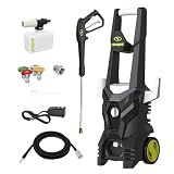 Sun Joe SPX100-GO Electric Pressure Washer, 13-Amp, 4 Nozzles, Foam Cannon