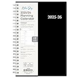 Blue Sky 2025-2026 Weekly and Monthly Academic Year Planner Calendar, July 2025 - June 2026, 5" x 8", Flexible Cover, Wirebound, Laminated Tabs, Enterprise (Enterprise 2025-2026, 5" x 8")