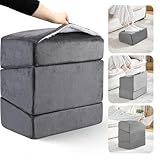 Foot Rest for Under Desk at Work, Adjustable Footrest for Office Chair & Gaming Chair,Ergonomic Footrest Pillow Desk Foot Stool with Washable Cover for Home, Airplane, Travel (Gray)