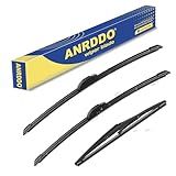 3 wipers Replacement For Toyota Rav4 2001-2005/Toyota Highlander 2001-2007, Windshield Wiper Blades Original Equipment Replacement - 22"+19"+12" (Set of 3) U/J HOOK